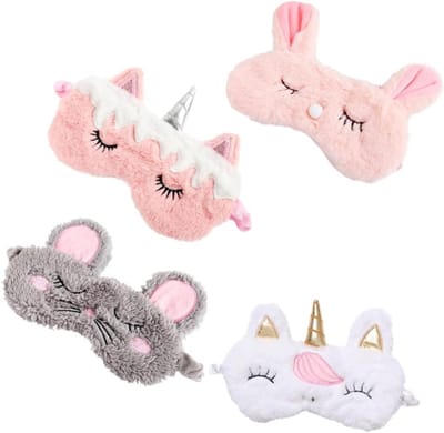 Pluche Slaapoogmaskers - Ooglapje Kinderen - Licht Blokkeren - Zacht Materiaal - 18 x 8 x 1.5 cm - Gekleurd