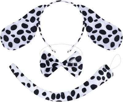 Dierenkostuum Accessoire Set met Oren, Strik en Staart voor Carnaval, Halloween en Cosplay, Perfecte Kostuum Accessoires voor Feestjes en Themapartijen