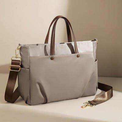 Laptop Tas Dames Draag Large Capaciteit Aktetas Enkele Schouder Crossbody Draagtas Reis Pendeltas gray