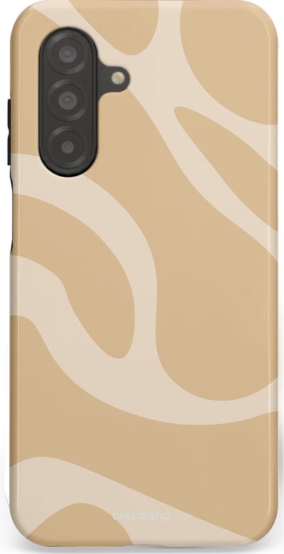 Casetastic hoesje geschikt voor Samsung Galaxy A26 - Dubbellaagse bescherming - Aesthetic Beige Wave Clean Girl - Fashion Case - Beige