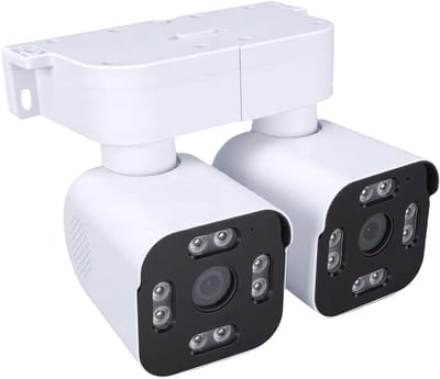 Dubbele Lens Beveiligingscamera - WiFi Camera Buiten - Huisbeveiliging - Automatische Tracking - 25K 5MP - Wit