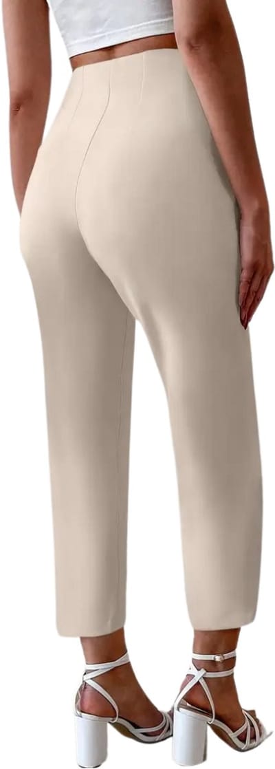Livano Pantalon Dames - Chino - Golfbroek - Nette Broek - Met Elastische Tailleband - Volwassenen - Abrikoos - M