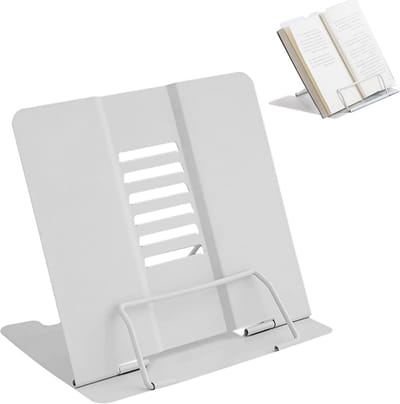 Solidchoice - Metalen Boekstandaard voor Koken en Lezen, 20 x 19 cm