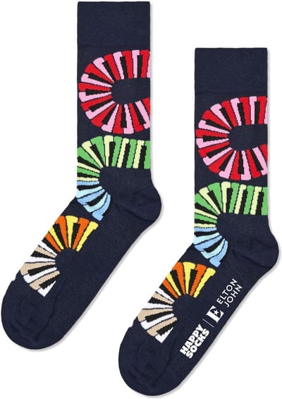 Happy Socks Elton John Piano Notes Sock - unisex sokken - navy - Unisex - Maat: 36 - 40