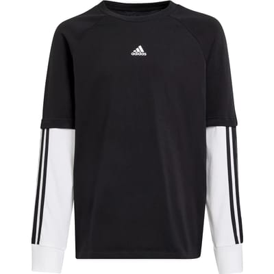 Adidas Street Jam 2in1 T-shirt Met Lange Mouwen Zwart 7-8 Years Jongen