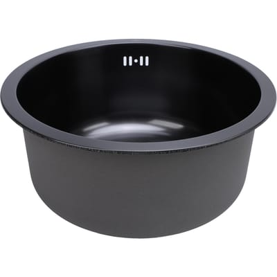 Keukenspoelbak 304 Roestvrij Staal Rond Enkele Bak Barspoelbak voor Groente Fruit Wassen Afwassen 42cm Type 2