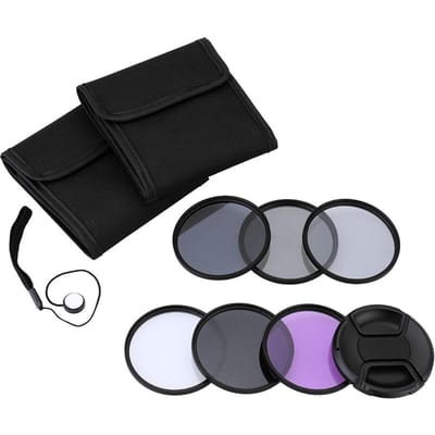 62/67/55/52/58/77mm UV + CPL + FLD + ND (ND2 ND4 ND8) Kit de filtres de photographie à polarisation circulaire ultraviolette 77mm