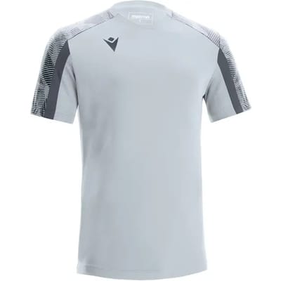 Macron Gede Shirt Korte Mouw Kinderen - Zilver / Antraciet | Maat: 7-8 Y