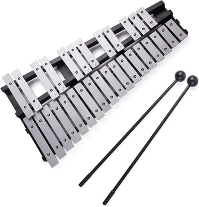 Xylofoon Glockenspiel - Muziekinstrument Percussie - Educatief Muziek Leren - 30 Noten Aluminium - 57 x 32 x 5 cm