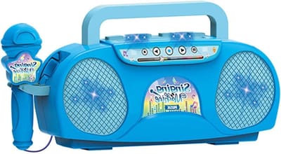 Kinder Microfoon - Karaoke Machine - Muziek Maken - Met Lichteffecten - 30 cm - Zwart