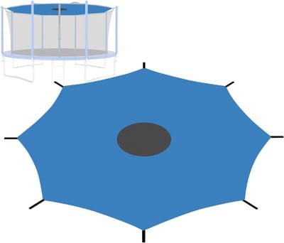 Trampoline-afdekking 3,6m - Weerbestendige Beschermhoes tegen Zon, Regen & Vuil - Geschikt voor 3m & 3,5m Trampolines met 8-Palen