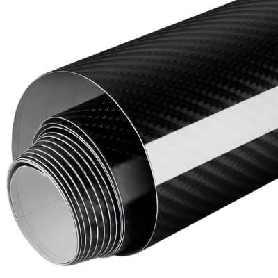 Dailygoods - 3D Carbon Film - Zelfklevende Auto Decor Film - Bescherming en Modern Design - Zwart - UV en Weerbestendig - Geschikt voor Binnen en Buit...