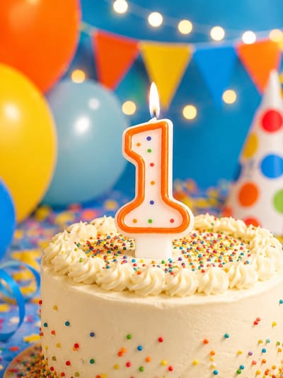 Verjaardagstaart kaarsje – Cijfer 1 - Cijferkaars met stippen - oranje - Happy Birthday kaars – verjaardags kaars – gekleurde kaarsje – taartdecoratie – feest - taartversiering – feestartikel – verjaardagscadeau - taartaccesoires