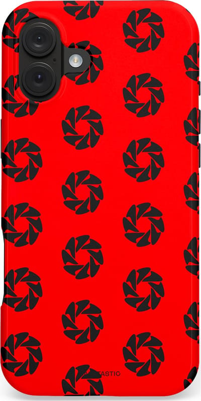 Casetastic hoesje geschikt voor Apple iPhone 16 Plus - MagSafe - Dubbellaagse bescherming - Zwarte Sterren op Rood - Fashion Case - Rood Zwart