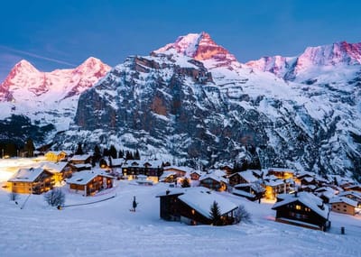 Ravensburger puzzel Berner Oberland, Mürren - 1000 stukjes landschap.
