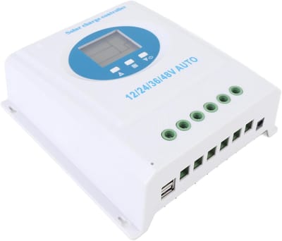 Zonne Laadcontroller - MPPT Controller - Energie Opladen - Hoge Efficiëntie - 12V-48V - Zwart