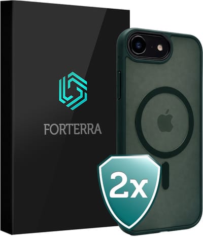 Hoesje 2 Stuks - Geschikt voor Apple iPhone 17e - Magsafe Compatible - Sterk & Shockproof - Shock Proof Case - Back Cover - Telefoon Hoes - Donkergroen