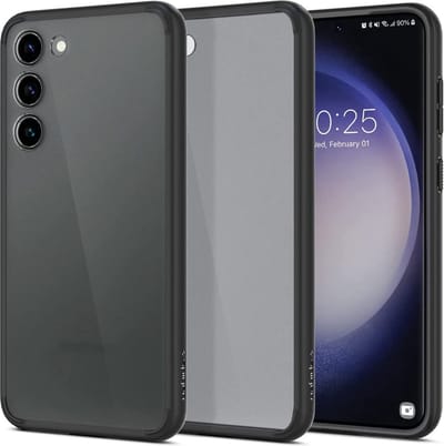 Geschikt voor Spigen Samsung S23 Plus Ultra Hybrid Back Cover Hoesje - Zwart