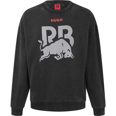 Hugo Sweater met grafische print voor heren (Zwart)