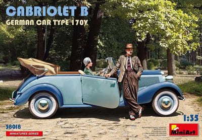 MiniArt Modelbouwpakket Militaire voertuigen - Cabriolet B German car type 170V - 38018