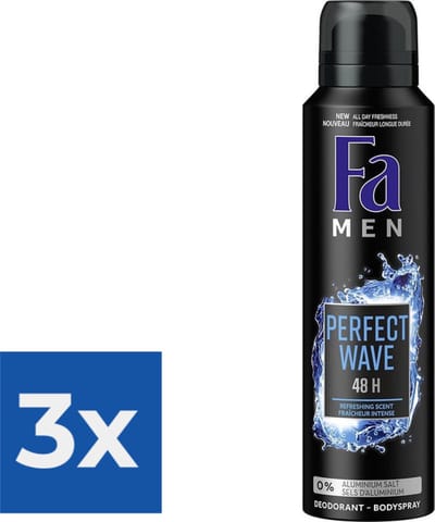 Fa Men Deospray Perfect Wave - Voordeelverpakking 3 stuks