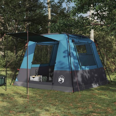 vidaXL - Partytent - 10-persoons - Blauw - 185T - Polyester - met - PU - Coating