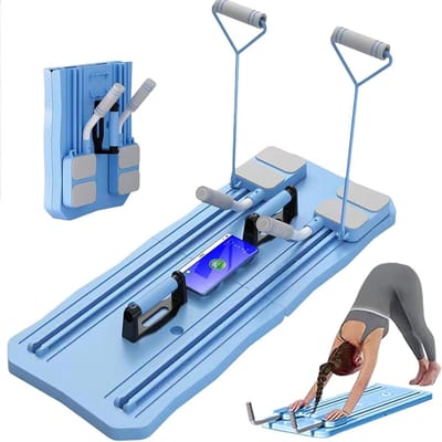 Pilates Bord - Buikroller Set - Full Body Training - Met Telefoonhouder - 93 cm Uitgevouwen - Grijs