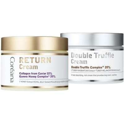 Crème Retour Coreana 100ml + Crème Double Truffe 100ml white