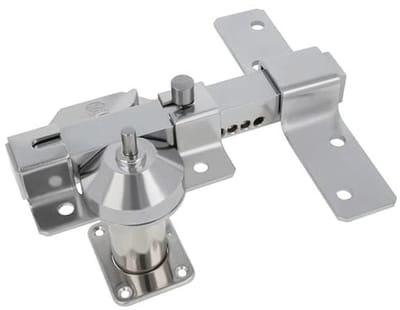 Veiligheidsslot voor Deuren met Openingsknop en Vergrendelingshendel | 88 x 153 mm, Cilinder 50 mm, Zilverkleurig, Incl. 5 Sleutels