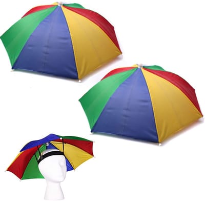 Dailygoods- Parapluhoed Waterdicht - Opvouwbaar - Verstelbaar - UV-bescherming - Draagbare Vissersparaplu - Handen Vrij - Vissershoed