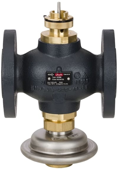 Danfoss Vol,-stroomregl, met Stelv, AVQM DN32, Kvs 12,5, PN25, GGG-40,3, Flens, 003H6756