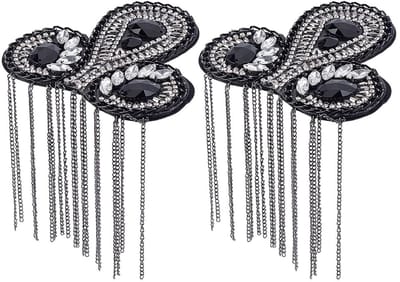 Dailygoods- Epauletten Goud - Epauletten Carnaval - Schouderstukken - Lichtgewicht Stof - Dubbel Genaaide Kwastjes - Schouderketting met Klikspeld