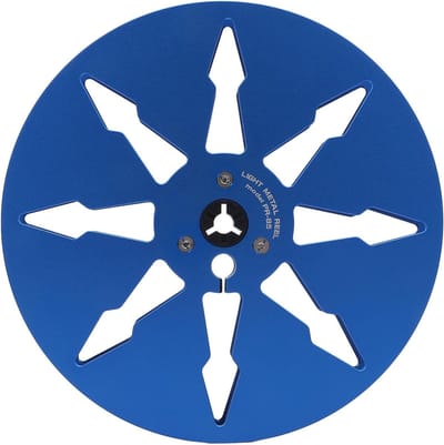 Lege Tape Haspel - Aluminium Spoel - Tape Opslag - 8 Windbestendige Gaten - 7 Inch Diameter - Blauw