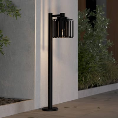 EGLO Selinus Staande lamp buiten - E27 - Staal|Glas - Zwart