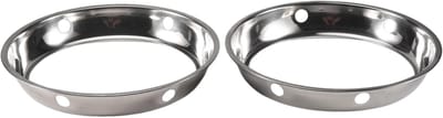 Wok Ring Set - Ondersteuning voor Wok - Stabiel Koken - Roestvrij Staal - Universele Maat - Zilverkleurig