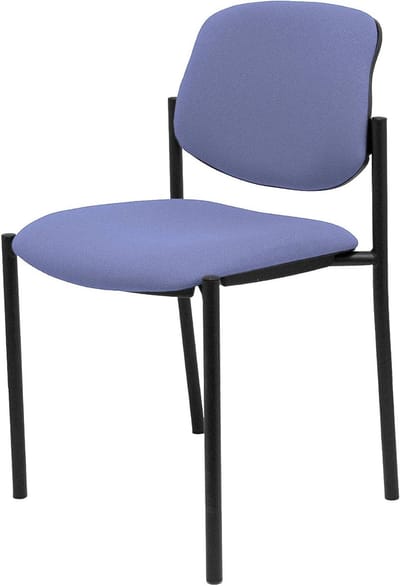 Bureaustoel Gestoffeerd - Werkstoel Kantoor - Comfortabel Werken - Ergonomische Rugleuning - 82 cm Hoogte - Blauw