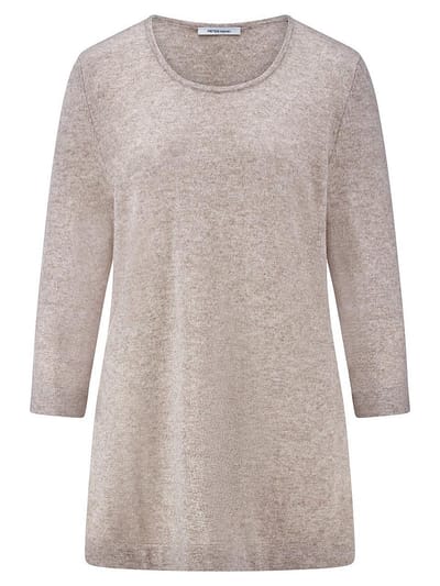 Lange trui kasjmier Van Peter Hahn beige