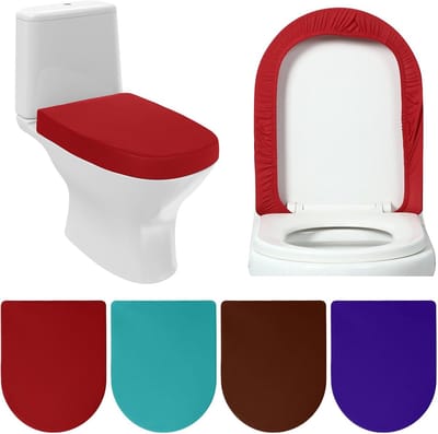 WC Dekselhoezen - Toiletzitting Covers - Badkamer Comfort - Elastische Randen - Universeel Formaat - Levendige Kleuren