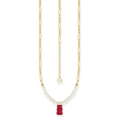 Thomas Sabo - KE2207-430-10-L45V - Ketting - 925 zilver - Dames - Goldbär rood - 40+5cm