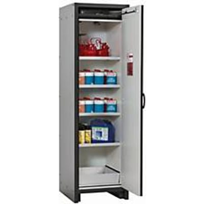 Veiligheidskast type 30 asecos Q-CLASSIC-30, scharnierende deur, rechts scharnierend, verkeerslicht voor rood, B 564 x D 620 x H 1947 mm