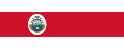 Vlag Costa Rica met wapen 30x45cm