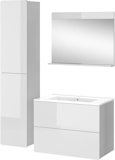 Vicco Izan Badkamermeubelset – 4 stuks met hoge unit Wit
