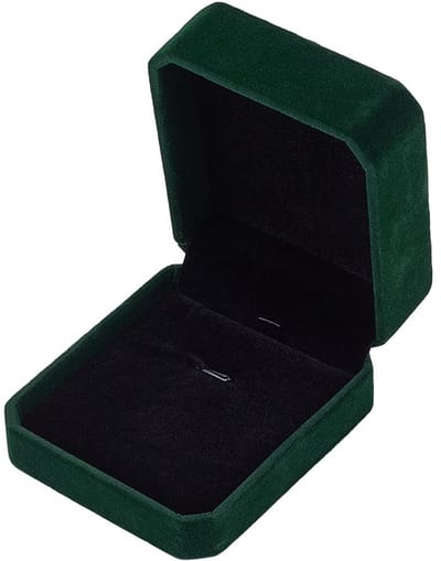 Dailygoods- Sieradendoos Donkergroen Fluweel - Kleine Reizen - Vierkante Hanger Display - Organizer - Sieraden Opslag - 7,5 cm - Sieradenbox