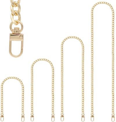 YONO Tas Riem Chain Set - Tassenriem - Schouderriem - Schouderband voor Tas - Bag Strap Handtas - Schakel Ketting 4 Stuks - Goudkleurig
