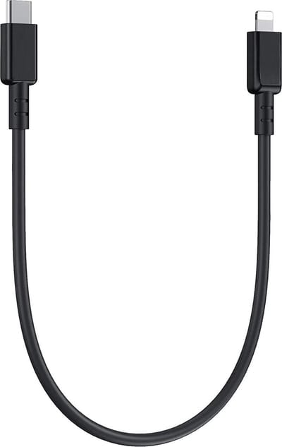 Kort Kabeltje geschikt voor iPhone en Apple CarPlay - Korte USB-C naar Lightning Kabel 30 CM Wit - 20W Snelladen & 480 Mbps Data Overzetten - Flexibel Oplaadsnoer - USB C Data Kabel Auto