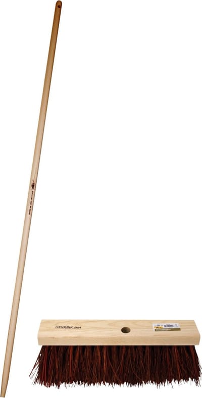 Hendrik Jan - Stadsbezem - Harde natuurvezels - 45 cm - Steel 170 cm