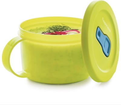 Tupperware Soepkom groen — CrystalWave Soepkom — Magnetronbestendig
