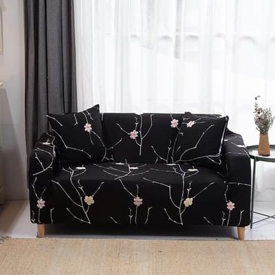Bloemenprint Bankhoes Voor Woonkamer Kussenovertrekken Bankhoes Katoen Elastisch Bankhoes Bank Handdoek Stoelbeschermer 1 st 1-seater 90-140cm