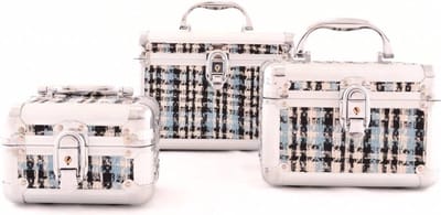 Gérard Brinard beautycase set 3 stuks  ruit - blauw
