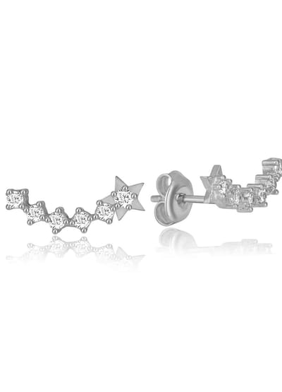 Luxury Sterren Oorknop Zilveren (925 sterling zilvergehalte) Oorbel Trendy Minimalistisch Oorknop Combi Bedel Dames Meisje | Cadeau Voor Vrouw